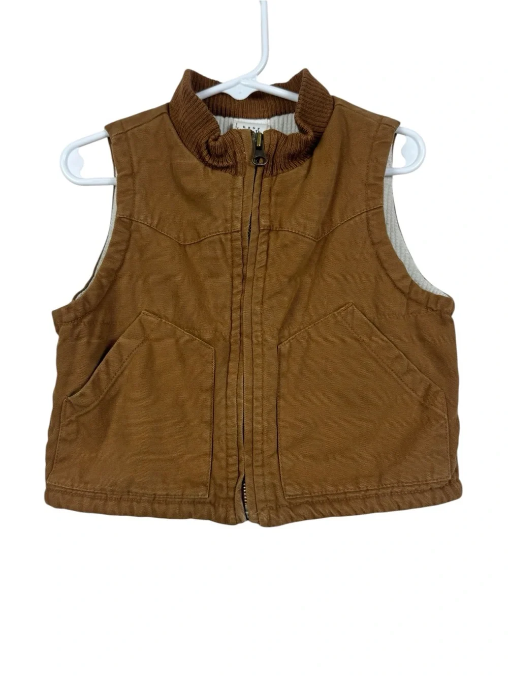Vintage Baby Gap zip up canvas vest 12-18m